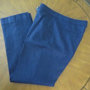 J. Crew Kate straight-leg pants in bi-stretch Cotton Blend Navy Blue Size 10T
